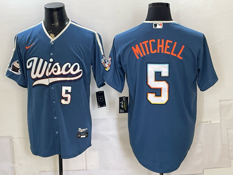 Men 2026 Milwaukee Brewers #5 Mitchell blue Game Nike MLB Jersey 0805001